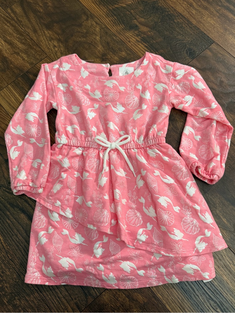 Disney Little Mermaid Long-Sleeve Shell & Mermaid Print Dress